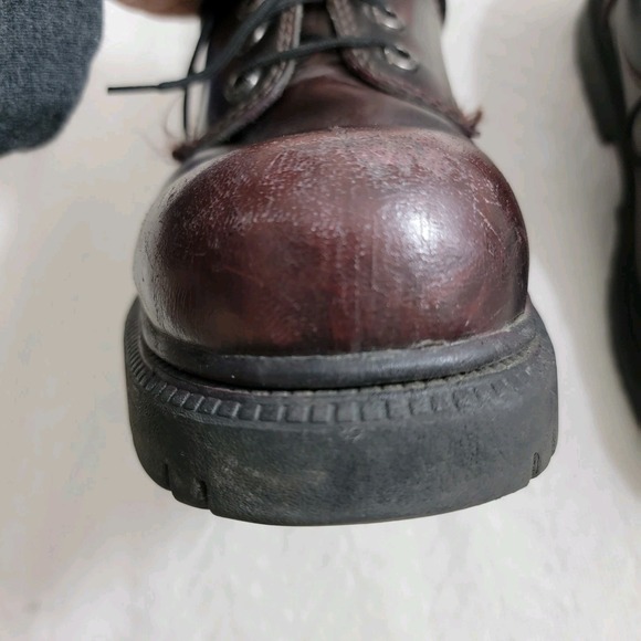 VTG Y2K Skechers 6790 Chunky Platform Oxford Shoes Burgundy Leather Men Sz 10 - Picture 10 of 16